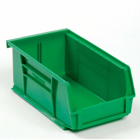 GLOBAL INDUSTRIAL Plastic Stack & Hang Bin, 4-1/8inW x 7-3/8inD x 3inH, Green 269681GN